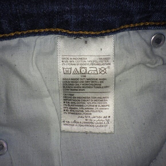Old Navy Jeans Womens Blue Denim Curvy Straight Leg Mid Rise Pant Size 8 Western - Picture 9 of 9
